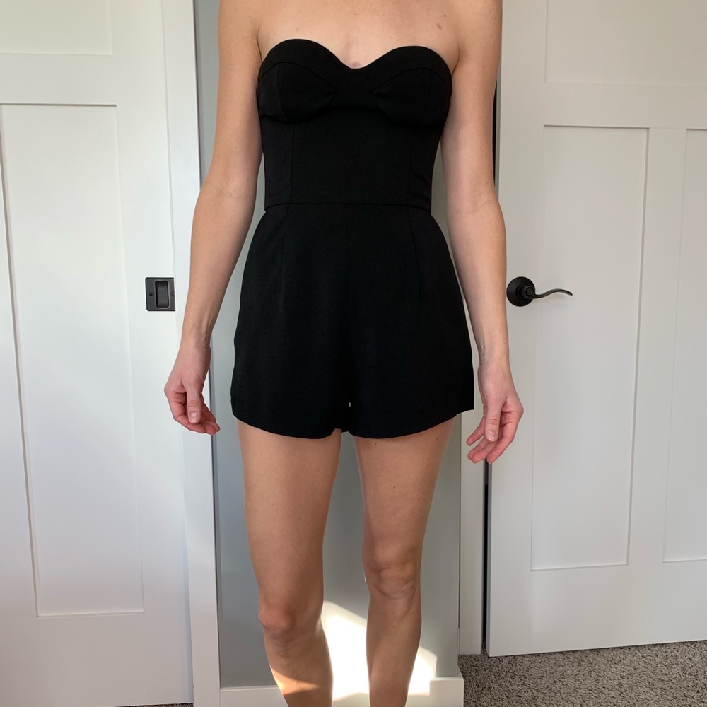 Black corset romper
